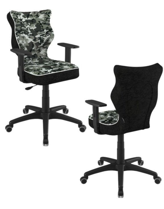 Krzesło młodzieżowe Duo, czarna podstawa, rozmiar 6, wzrost 159-188 cm