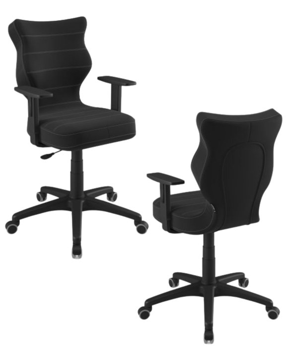 Krzesło młodzieżowe Duo, czarna podstawa, rozmiar 6, wzrost 159-188 cm