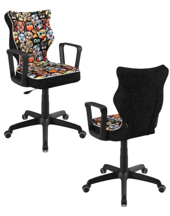 Krzesło młodzieżowe Entelo Norm, Czarna Podstawa, Rozmiar 5 (wzrost 146 - 176,5 cm)