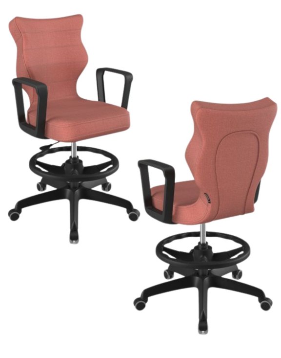 Krzesło młodzieżowe Norm z podnóżkiem, czarna podstawa, rozmiar 5 (wzrost 146 - 176,5 cm)