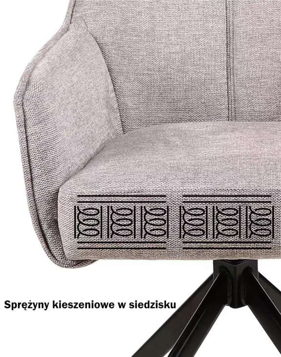 Krzesło Notti Leo z funkcją Auto-Return Beżowe