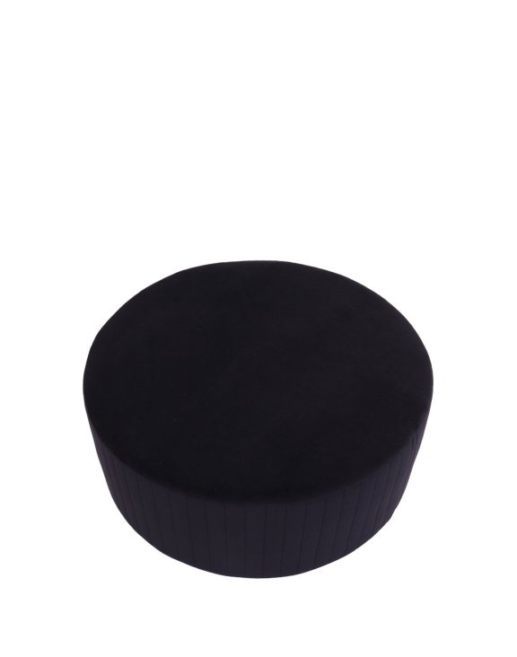 duża pufa lara, 73 cm, velvetmat 10, czarna