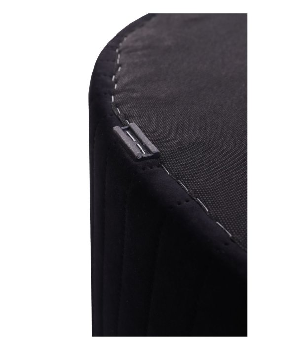 duża pufa lara, 73 cm, velvetmat 10, czarna
