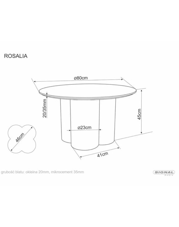 Ława do salonu Rosalia Ciemny Beż