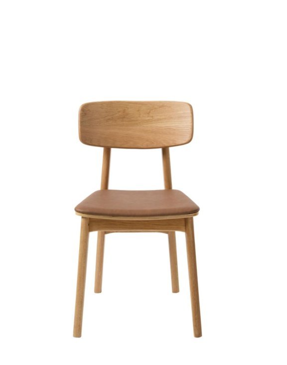 Krzesło do jadalni Livo, imitacja skóry, brązowe 38444203 (3014) - OUTLET