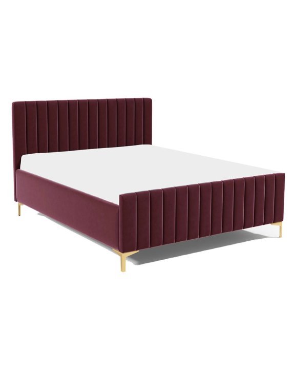 wąskie łóżko slim 25 bordowe