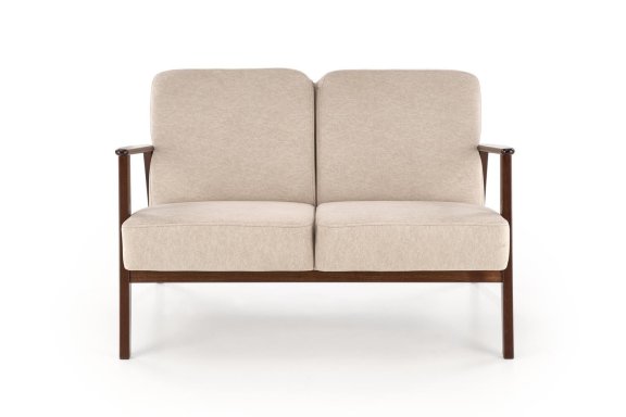 sofa dwuosobowa do salonu milano 2s, retro, beżowa