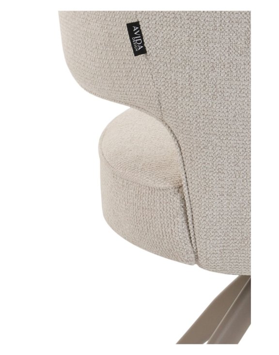krzesło nami n22, obrotowe 360° z funkcją powrotu, cashmere/beige