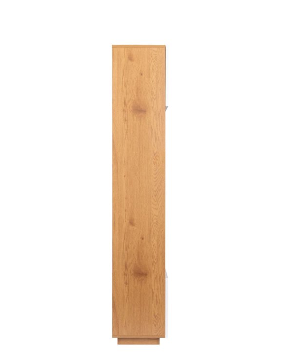 regał nevada dąb naturalny z białymi drzwiczkami 110 cm (bs02)