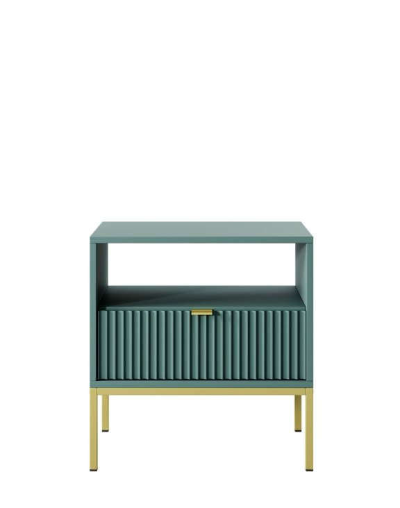 szafka nocna nova zielona (s54), green/gold