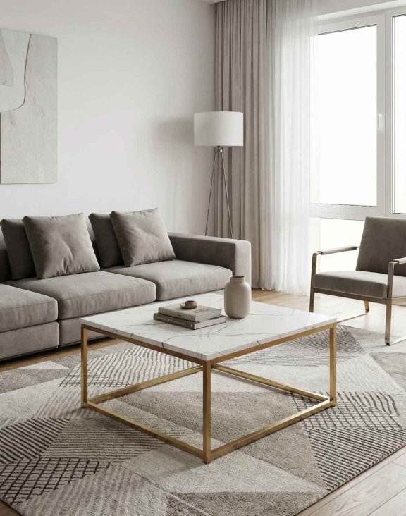 stolik kawowy prado white/gold