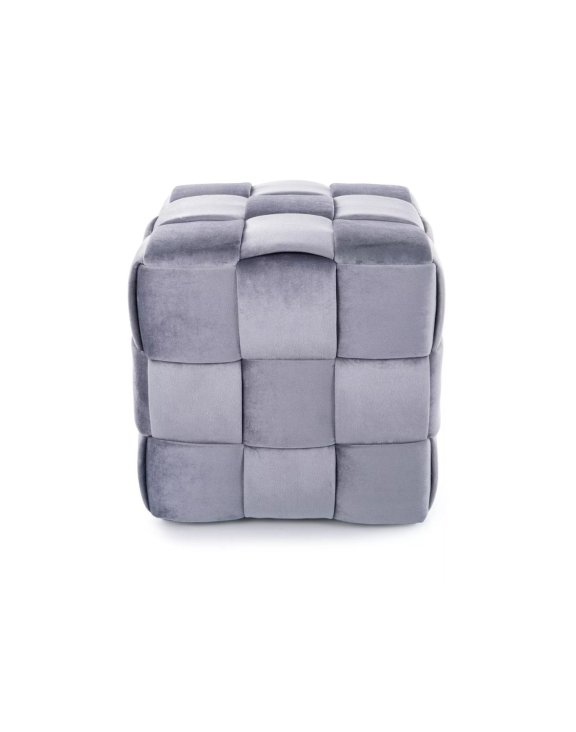 pufa casel velvet szara
