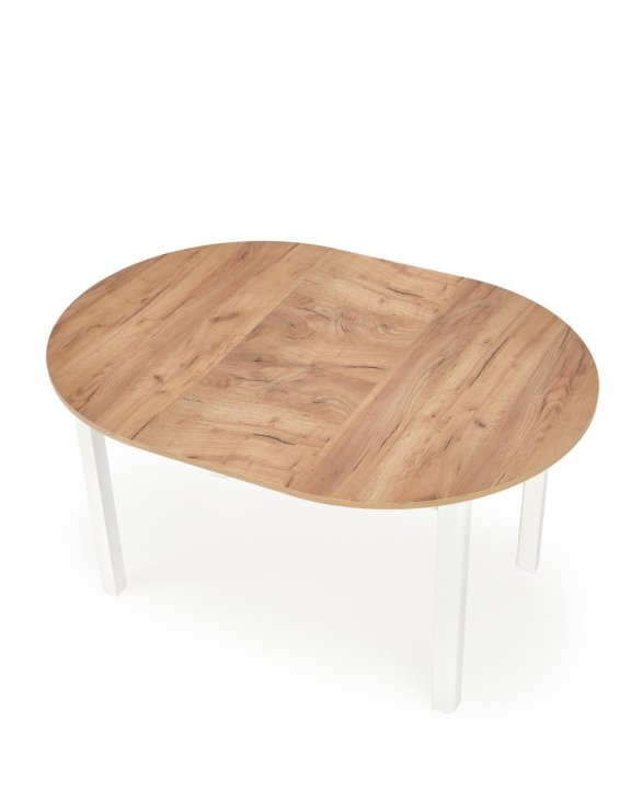 stół rozkładany ringo, dąb craft/biały