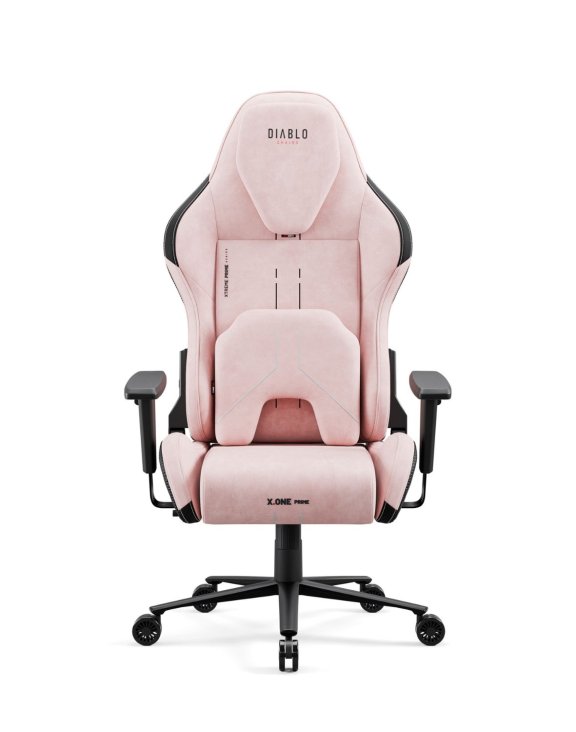 rożowy fotel gamingowy, fotel diablo x-one prime