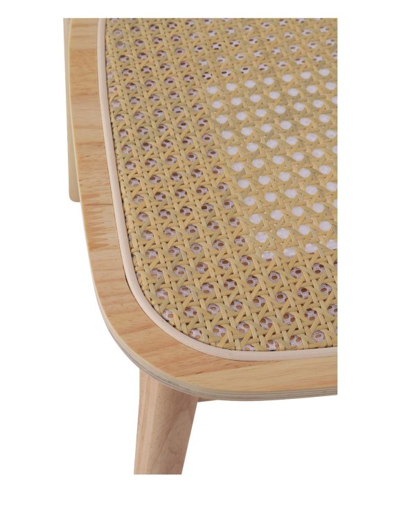 krzesło savio light z litego drewna kauczukowego, rattan