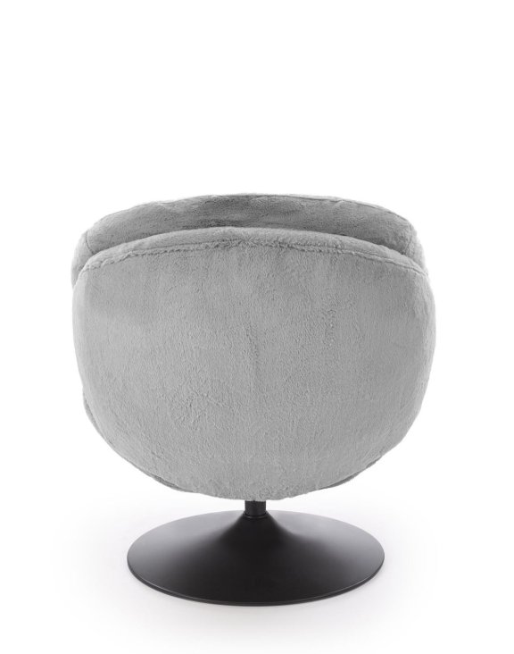 fotel wypoczynkowy shell szary, obrotowy 360°, nowoczesny design