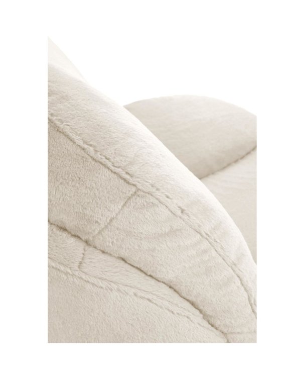 fotel wypoczynkowy shell kremowy, obrotowy 360°, nowoczesny design
