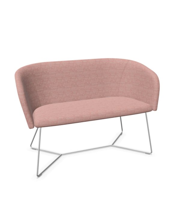 sofa naudu na metalowej plozie x
