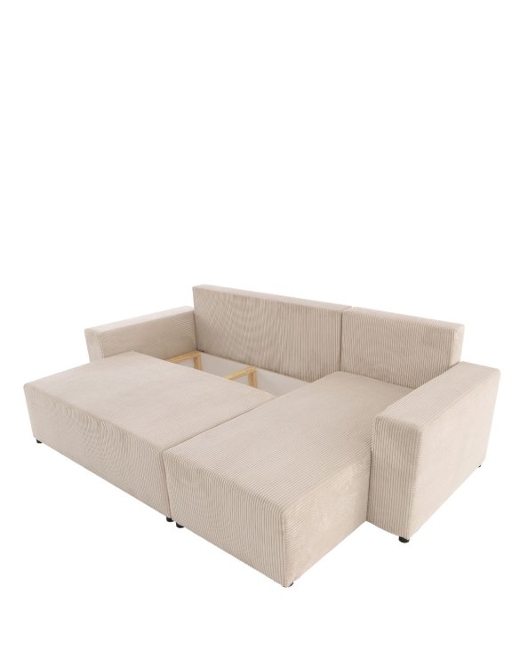 narożnik z funkcją spania sora l 242 cm ze stolikiem pomocniczym alto hm