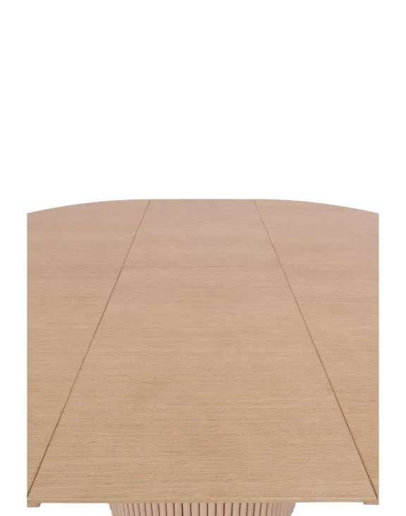 stół rozkładany, okrągły sorrento z lamelami, 120cm- 160 cm, naturalny dąb