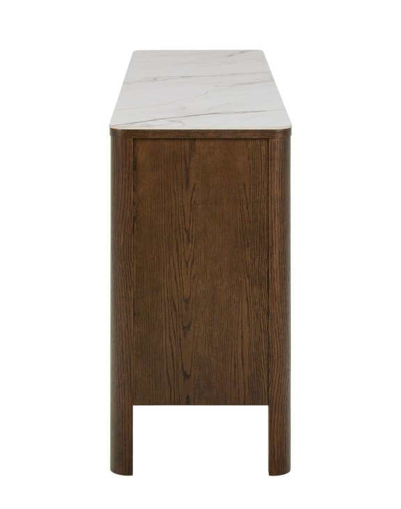 kredens southampton 160 cm, dąb dymiony i blat ceramiczny (24618)