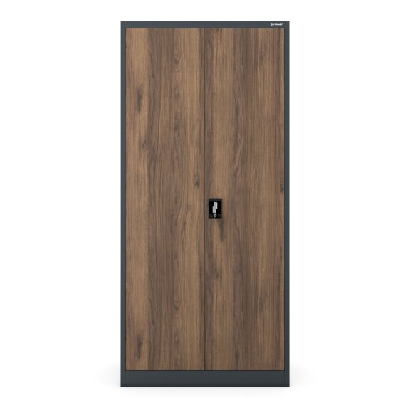 Szafa biurowa metalowa wysoka na dokumenty antracytowa/orzech, 900x1950x400 mm: JAN H Eco Design 18