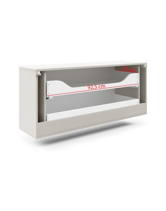 Wisząca szafka łazienkowa Lando 120 cm kaszmir - wymiary z tyłu