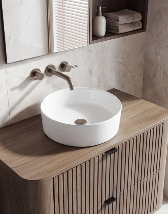 Wisząca szafka łazienkowa Lando 80 cm orzech elegant