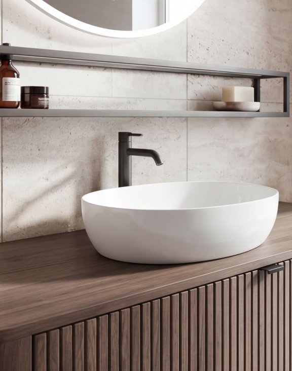 Wisząca szafka łazienkowa Lando 120 cm orzech elegant
