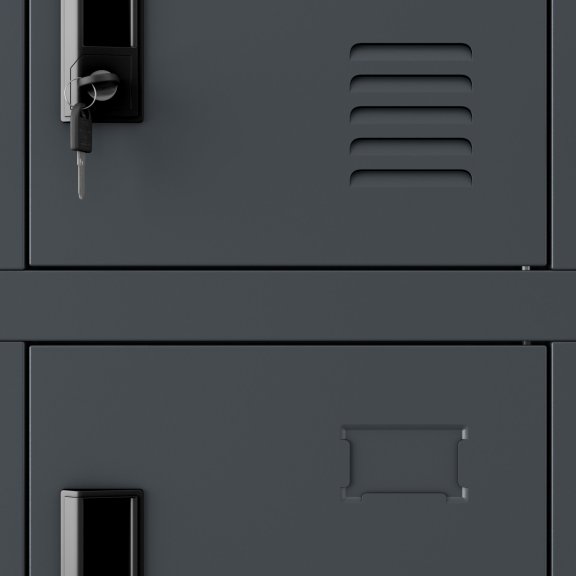 Szafka pracownicza skrytkowa 18-skrytkowa antracytowa, 900x1850x400 mm: KAROL 4