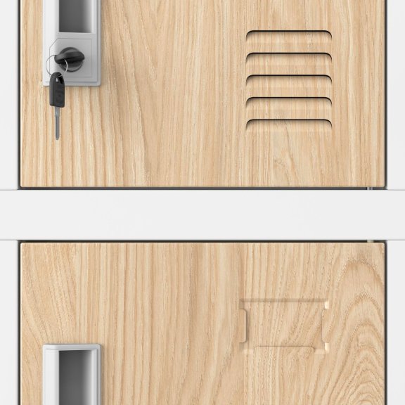 Szafka pracownicza skrytkowa 18-skrytkowa biała/dąb sonoma, 900x1850x400 mm: KAROL Eco Design 4