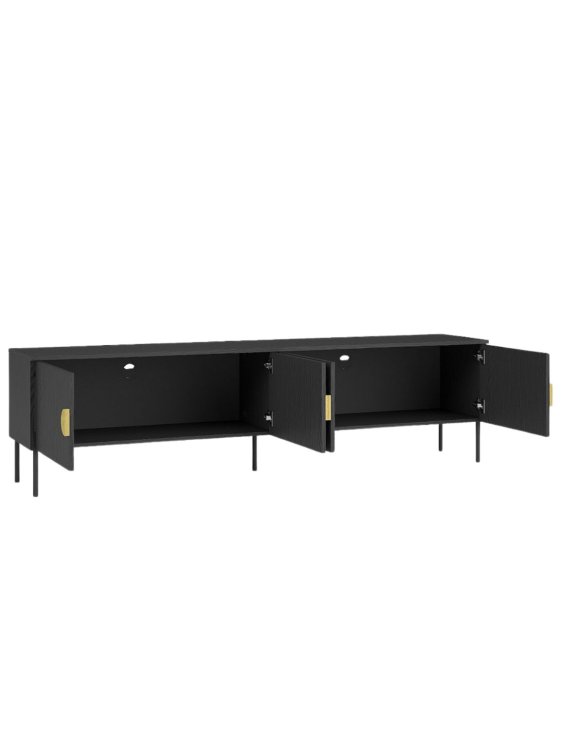 Szafka RTV Mond 09 Czarna 200 cm