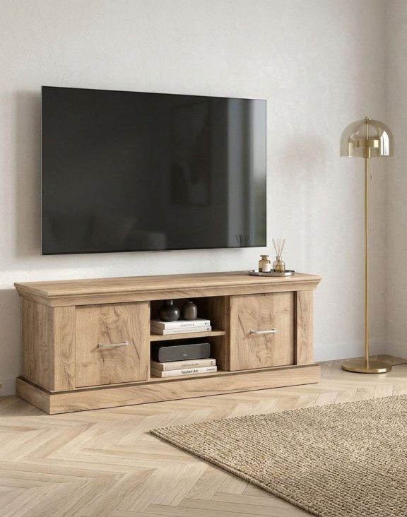 Szafka RTV Antica A-4 142 cm kraft złoty