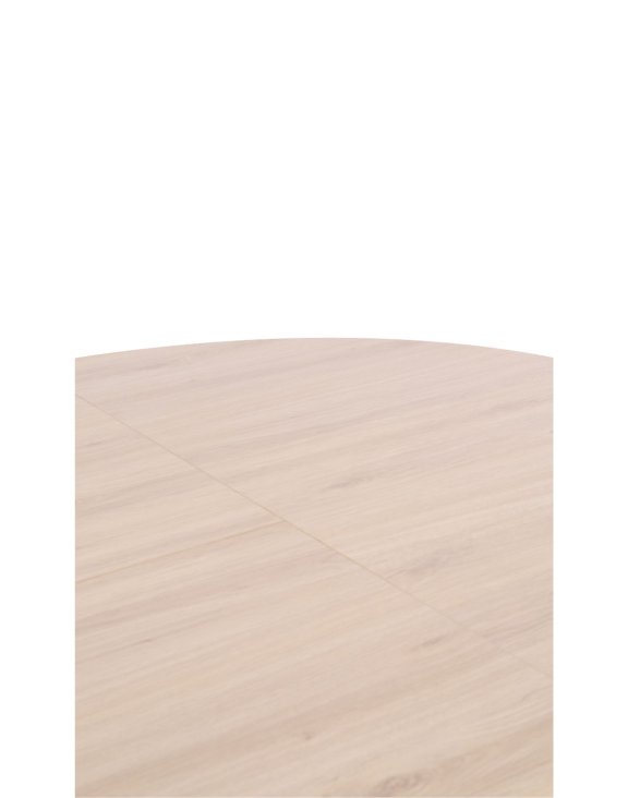 stół rozkładany do jadalni tavo 100-140x100 cm, dąb naturalny z czarnymi nogami