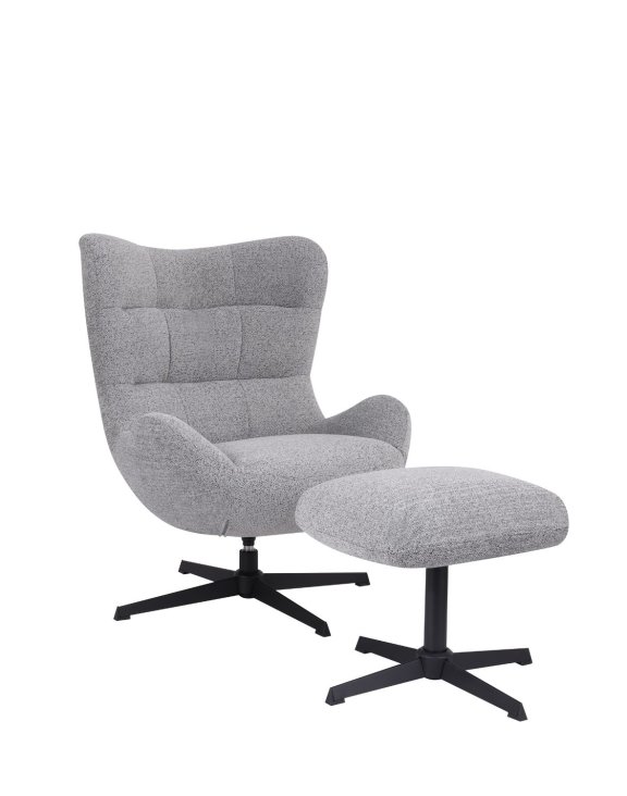 fotel wypoczynkowy velo, design i funkcja obrotowa, szary