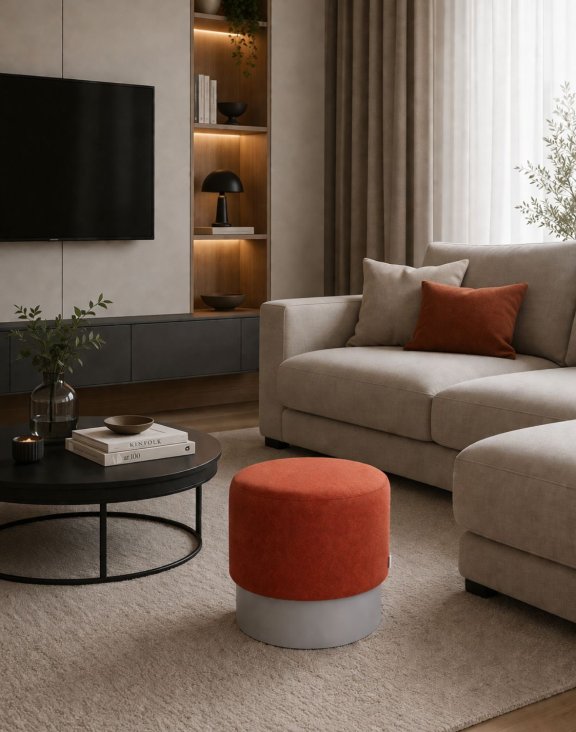 pufa vinci grey round