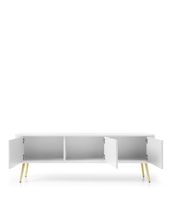 szafka pod telewizor biała zova (rtv168), white/gold