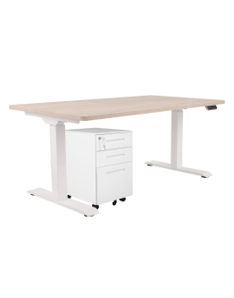 Zestaw: Biurko Alto 101 White + kontenerek