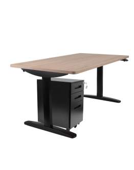 Zestaw: Biurko Alto 102 Black + kontenerek