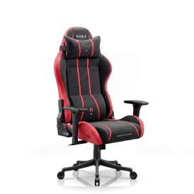 Fotel gamingowy materiałowy Small Size, czarno-czerwony Diablo X-One 2.0 Bloody Mary