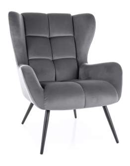 Fotel Louis Velvet Szary