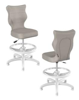 Krzesło dziecięce Entelo Petit z podnóżkiem 119-142 cm Biała Podstawa, Rozmiar 3 WK+P