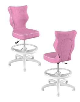 Krzesło dziecięce Entelo Petit z podnóżkiem 133-159 cm Biała Podstawa, Rozmiar 4 WK+P