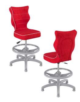 Krzesło dziecięce Entelo Petit z podnóżkiem 133-159 cm, Szara Podstawa,  Rozmiar 4 WK+P