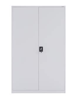 Metalowa szafa zamykana na klucz do biura 185x115 cm Essen: szara