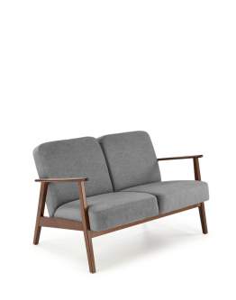Sofa dwuosobowa do salonu Milano 2S, retro, szara