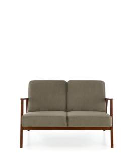 Sofa dwuosobowa do salonu Milano 2S, retro, oliwkowa