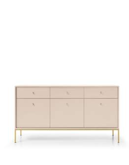 Komoda Mono z szufladami (MKSZ154), beige/gold