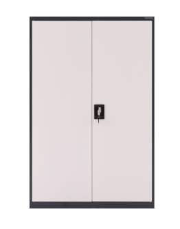 Szafa metalowa na dokumenty zamykana na klucz 90x140 cm Preston: antracytowo-biała