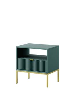 Szafka nocna Nova zielona (S54), green/gold